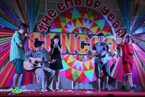 At the Asian High School, Cao Thang campus’s students singing and playing instruments excitingly