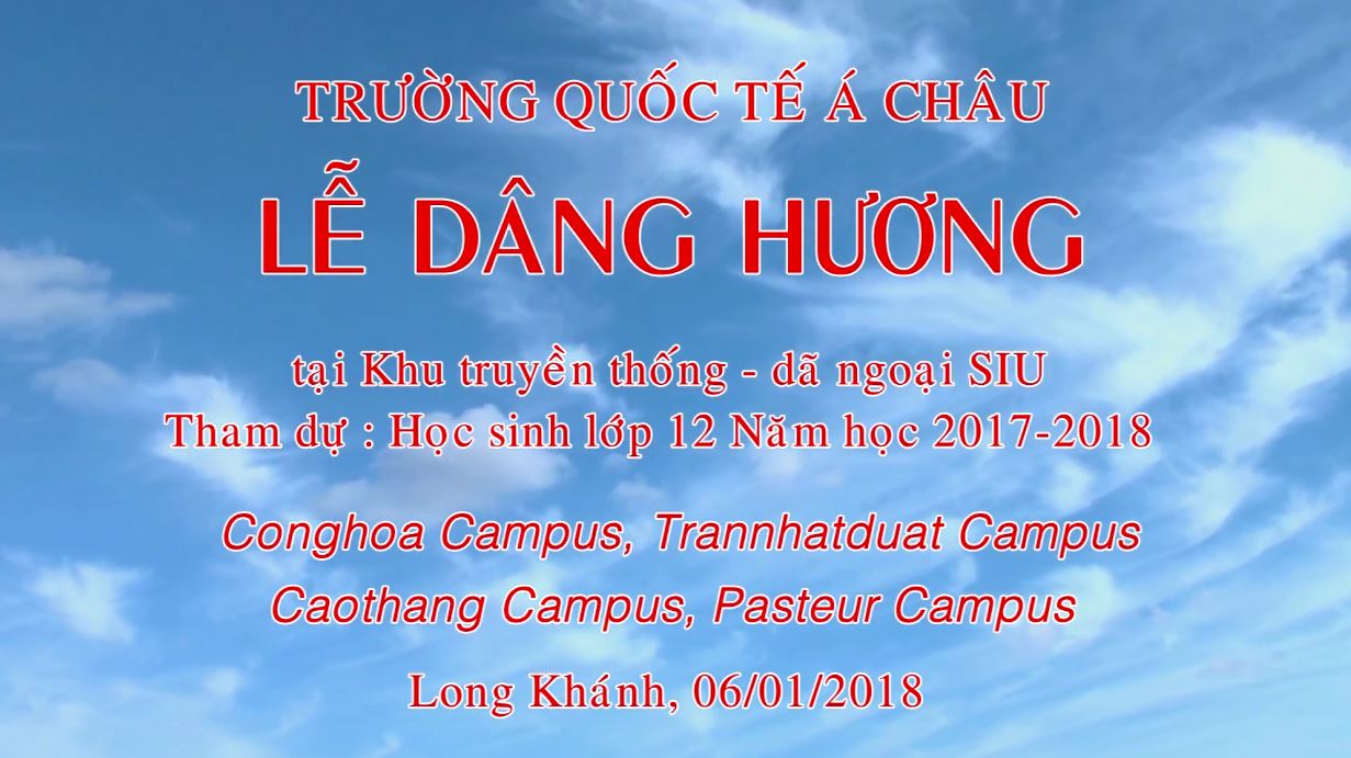 Lễ dâng hương 2018