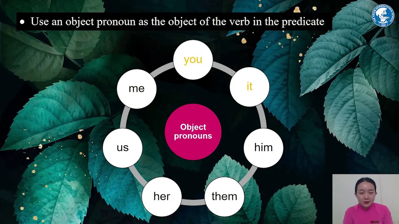 USE PRONOUNS IN THE SUBJECT AND PREDICATE - Teacher: Ms. Huynh Kim My | Grammar - Starter level